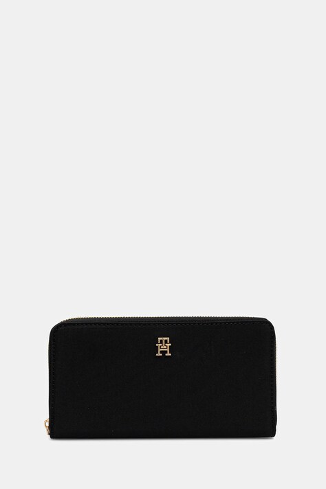 Peněženka Tommy Hilfiger dámská, černá barva, AW0AW17750