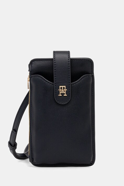 Peněženka Tommy Hilfiger dámská, tmavomodrá barva, AW0AW17751