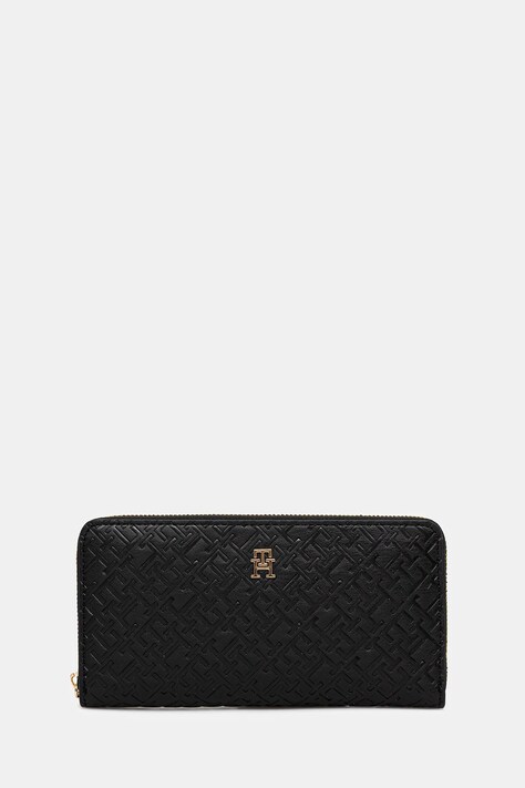 Tommy Hilfiger portfel damski kolor czarny AW0AW17955