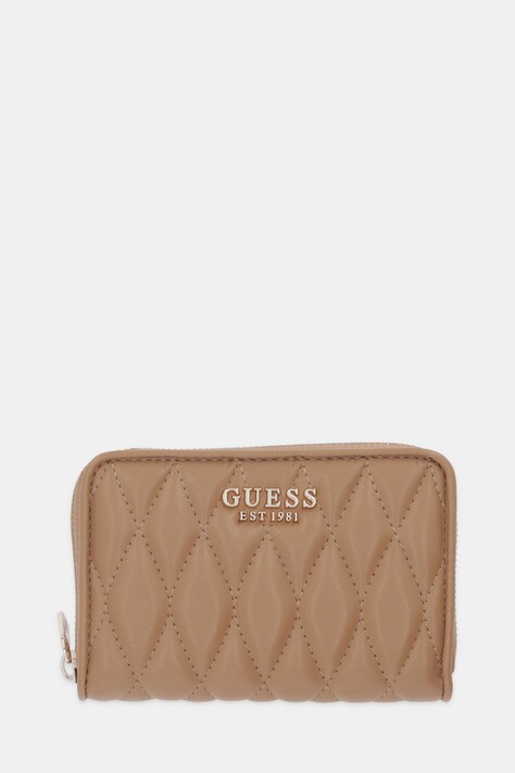 Πορτοφόλι Guess VALLA χρώμα: καφέ, SWQG81 22140