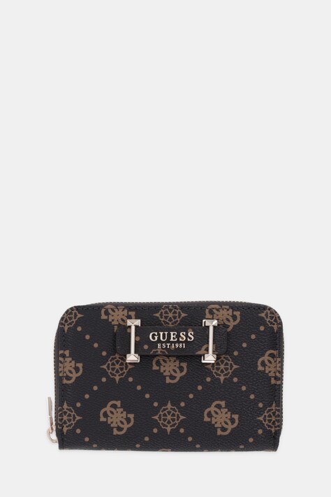 Guess portfel SILIA damski kolor brązowy SWGP98 90140