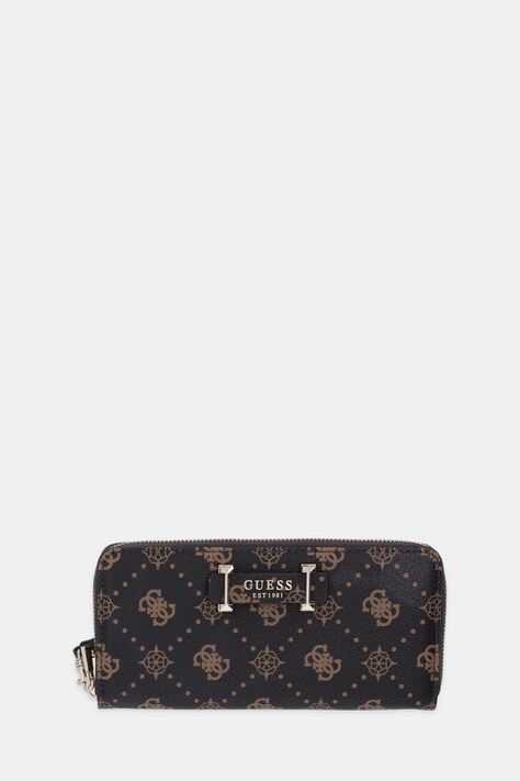 Guess portfel SILIA damski kolor brązowy SWGP98 90146
