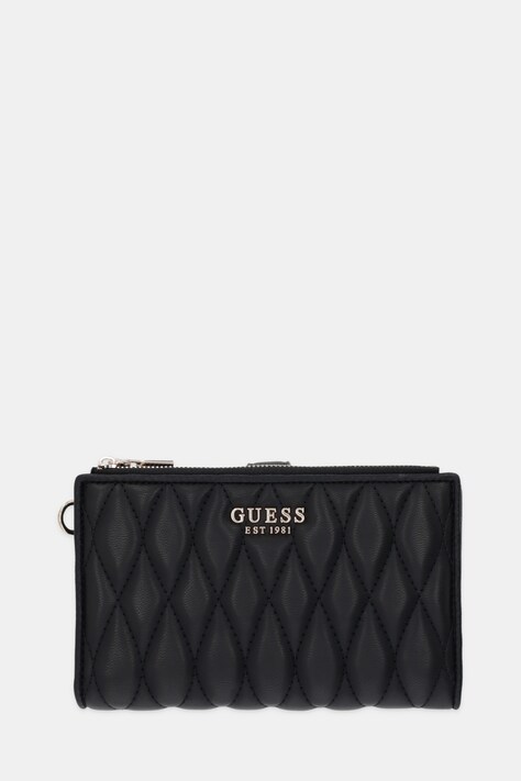 Πορτοφόλι Guess VALLA χρώμα: μαύρο, SWQG81 22157