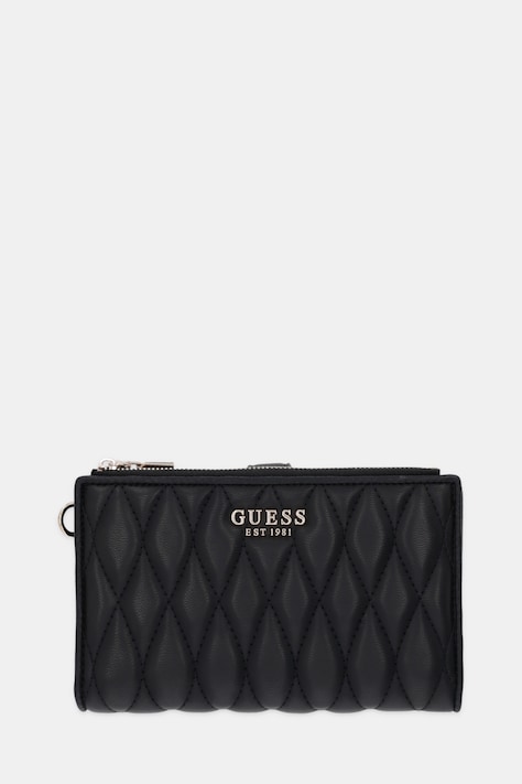 Peňaženka Guess VALLA dámska, čierna farba, SWQG81 22157