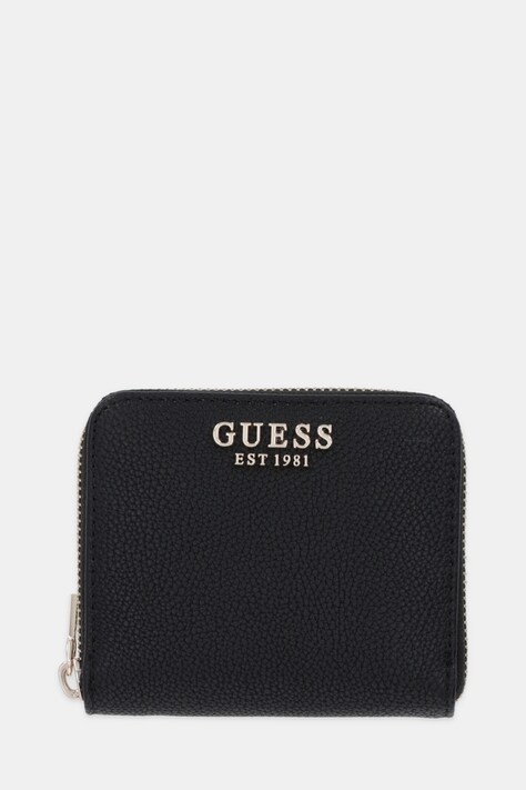 Πορτοφόλι Guess LAUREL χρώμα: μαύρο, SWBG74 59137