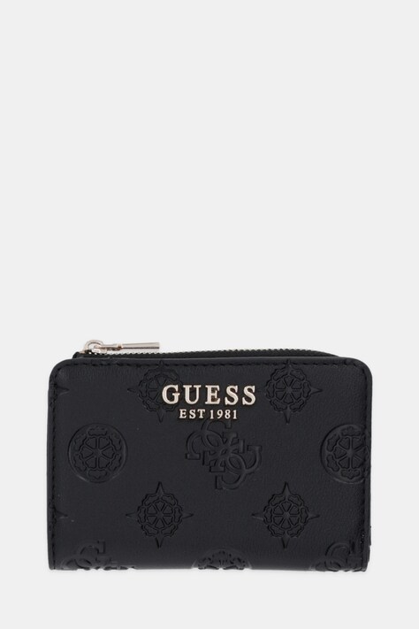 Πορτοφόλι Guess LAUREL χρώμα: μαύρο, SWPD74 59156