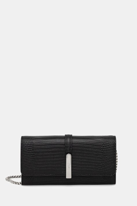Δερμάτινο πορτοφόλι Trussardi χρώμα: μαύρο, I618E200079N