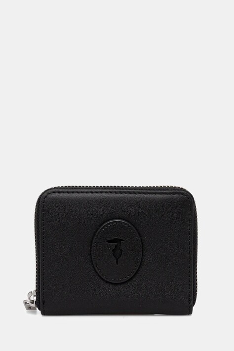 Δερμάτινο πορτοφόλι Trussardi χρώμα: μαύρο, I029E000042N