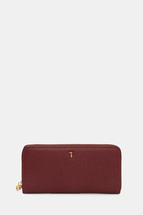 Δερμάτινο πορτοφόλι Trussardi χρώμα: μπορντό, I042E000073N