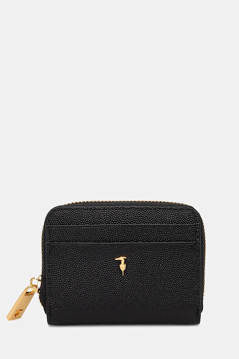Trussardi portfel skórzany damski kolor czarny I041E000072N