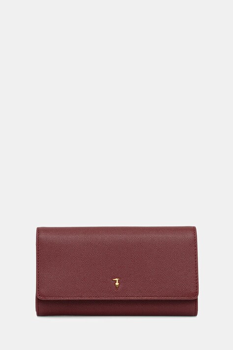 Δερμάτινο πορτοφόλι Trussardi χρώμα: μπορντό, I022E000048N