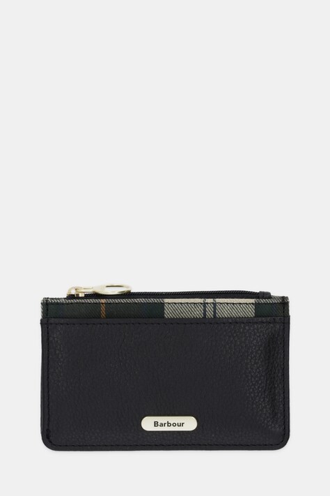 Barbour portfel skórzany damski kolor czarny LLG0035