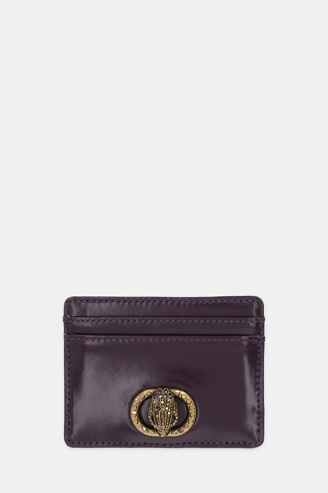 Usnjen etui za kartice Kurt Geiger London CHELSEA vijolična barva, 4019790319