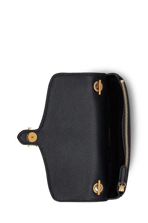 Lauren Ralph Lauren гаманець жіночий шкіряний — AW25-PFD0E4, чорний — фото 4