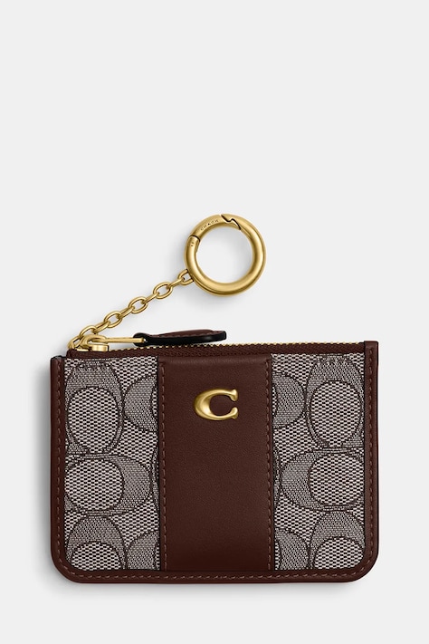 Coach portfel damski kolor brązowy CCD13