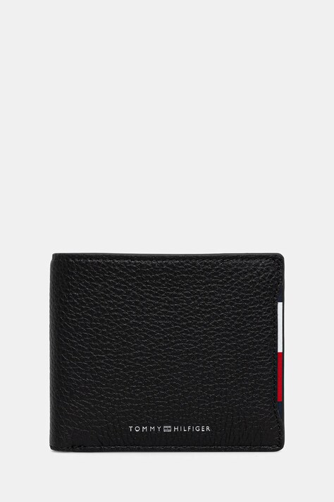Tommy Hilfiger portafoglio in pelle uomo colore nero AM0AM13514