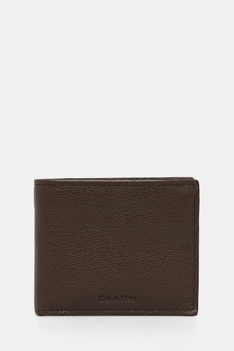 Calvin Klein portofel de piele culoarea maro, LV04D1033G