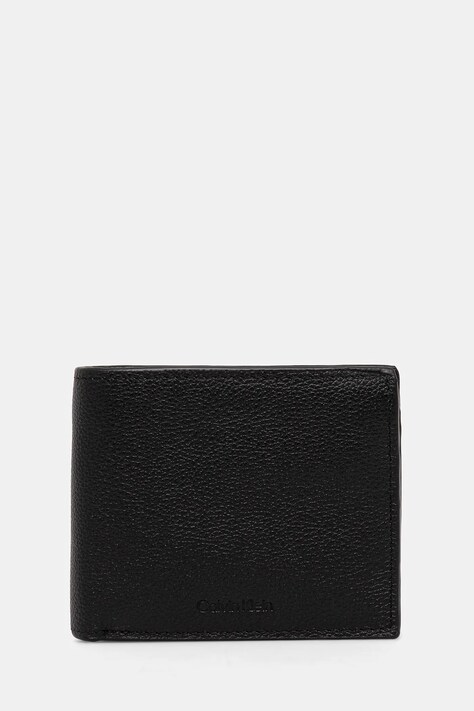 Calvin Klein portfel skórzany męski kolor czarny LV04D1033G