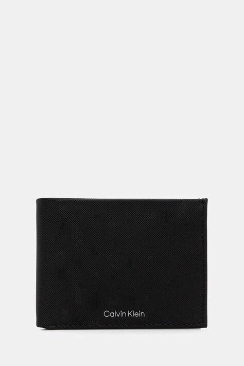 Кожаный кошелек Calvin Klein цвет чёрный LV04D1045G