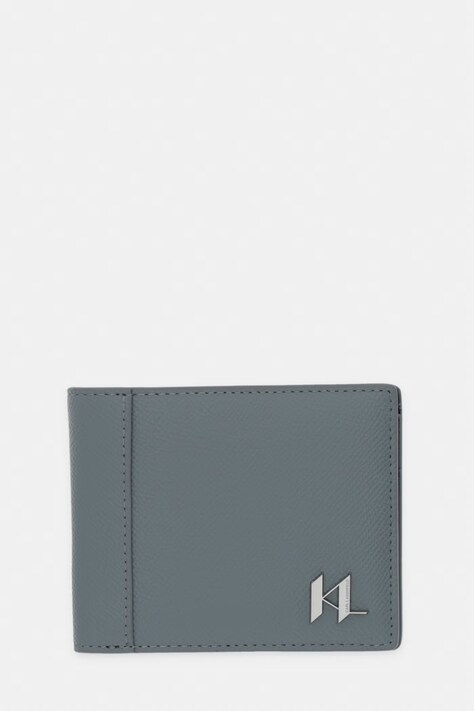Karl Lagerfeld portfel męski skórzany K/MONOGRAM szary A3M30182