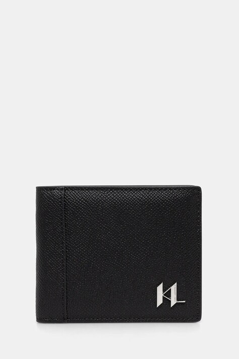Karl Lagerfeld portofel de piele K/MONOGRAM culoarea negru, A3M30182