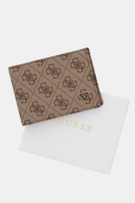 Guess portfel MILANO męski kolor beżowy SMMALL LEA27