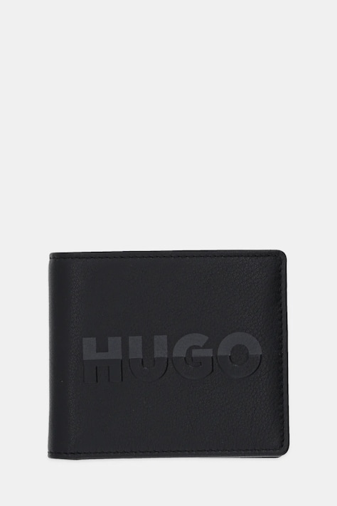 Kožni novčanik HUGO za muškarce, boja: crna, 50548733