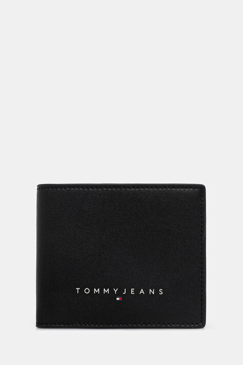 Кожаный кошелек Tommy Jeans цвет чёрный AM0AM13695