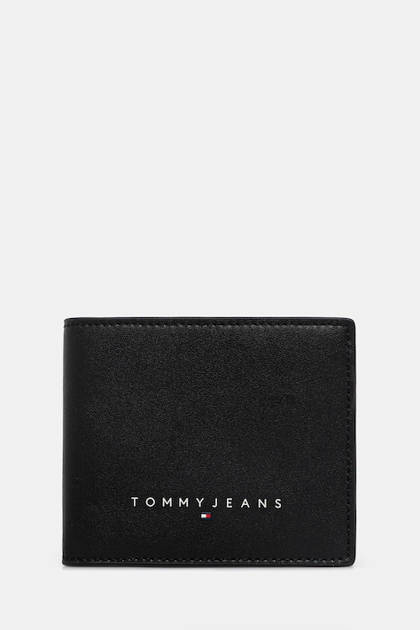 Кожаный кошелек Tommy Jeans цвет чёрный AM0AM13695