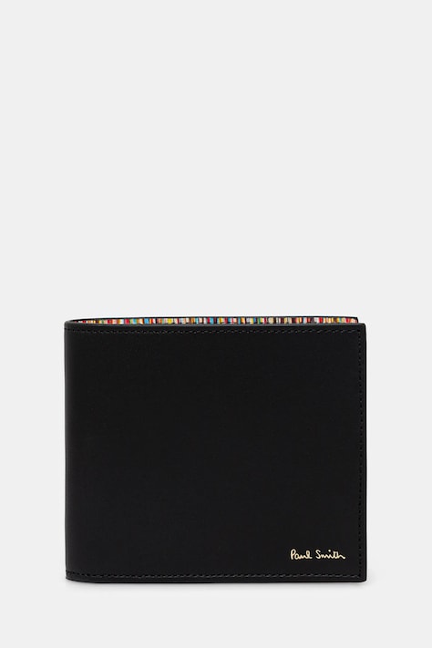 Kožená peněženka Paul Smith pánská, černá barva, M1A-4832-CMULTI