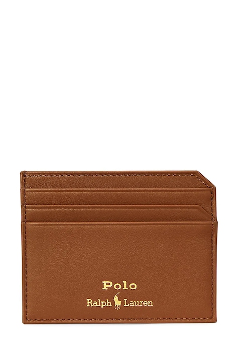 Polo Ralph Lauren Etui na karty męskie skórzane brązowe 405963230