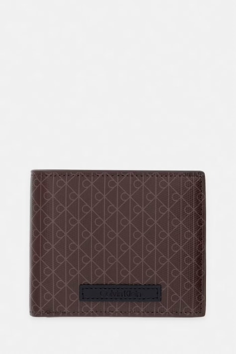 Calvin Klein portfel męski skórzany brązowy LV04D1085G