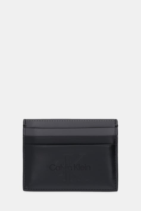 Кожен калъф за карти Calvin Klein в черно LV04D1154G