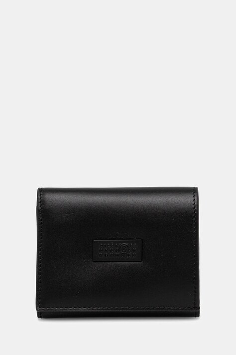 MM6 Maison Margiela portfel skórzany kolor czarny SA6UI0030.P8622.T8013