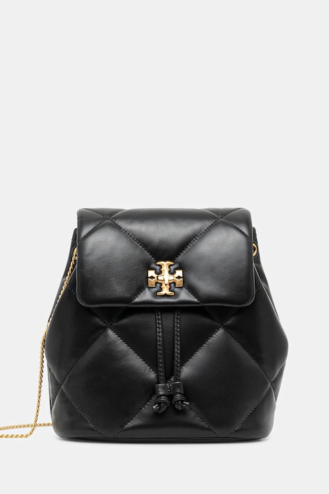 Tory Burch ghiozdan de piele Kira Diamond culoarea negru, mic, uni, 170485-001