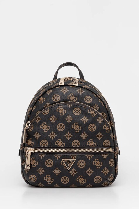 Guess plecak MANHATTAN damski kolor brązowy mały wzorzysty HWPG71 18320