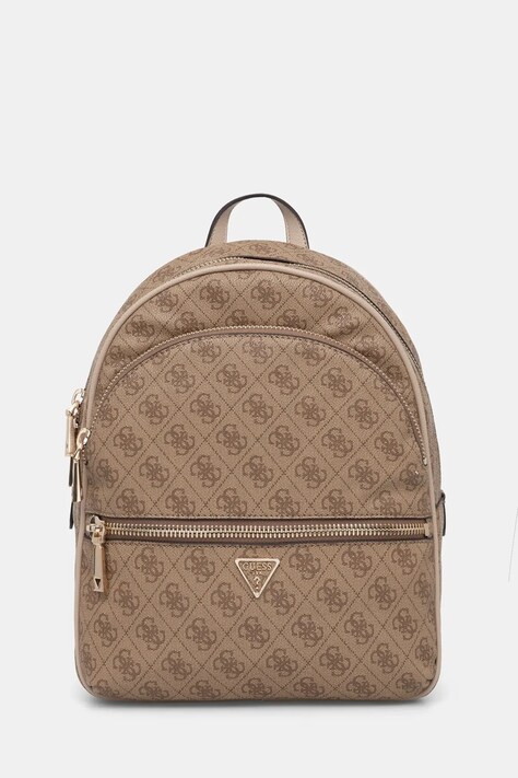 Guess plecak MANHATTAN damski kolor beżowy mały wzorzysty HWSG71 18330