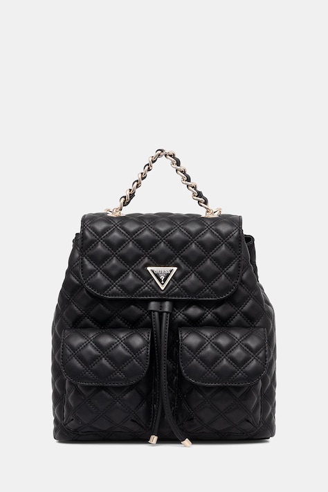 Guess plecak GIULLY damski kolor czarny mały gładki HWQG96 73330