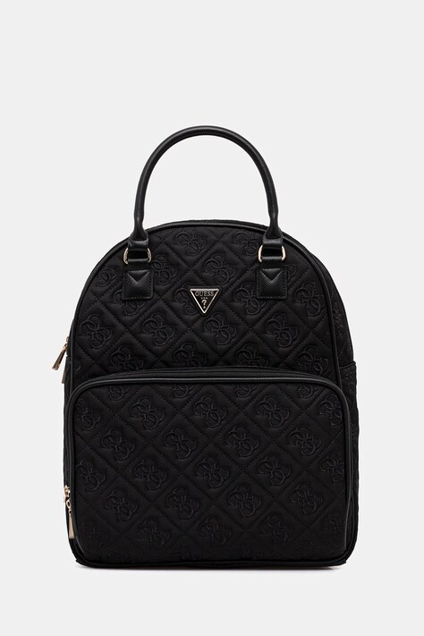Guess plecak ADELASIA damski kolor czarny duży z aplikacją TWNB96 58030
