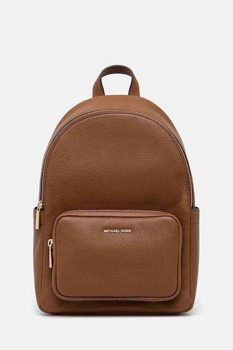 Kožený ruksak MICHAEL Michael Kors TANNER hnedá farba, malý, jednofarebný, 30T5GTNB2L