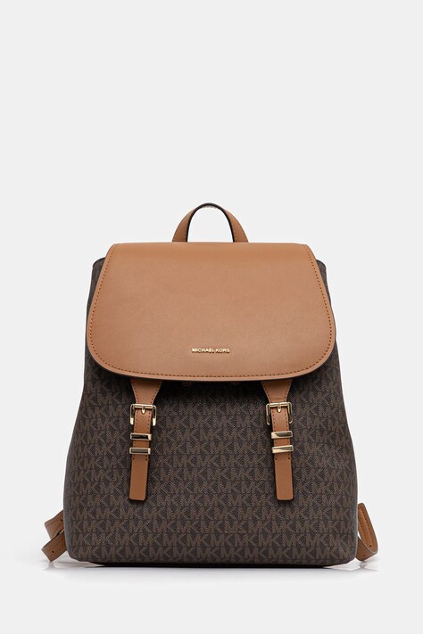 MICHAEL Michael Kors plecak QUINN damski kolor brązowy mały wzorzysty 30T5GQNB2B