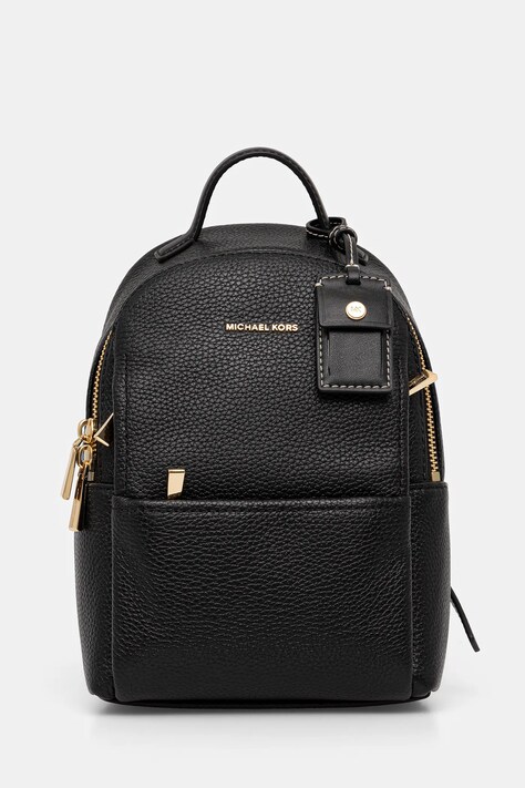 MICHAEL Michael Kors plecak skórzany SABLE damski kolor czarny mały gładki 30T5G3XB1L