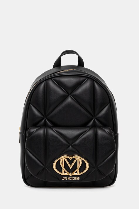 Love Moschino plecak damski kolor czarny mały z aplikacją JC4037PP1NLC0000