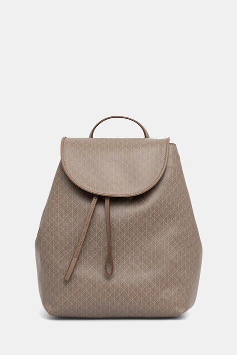 Calvin Klein plecak damski kolor beżowy mały wzorzysty LV04F3271G