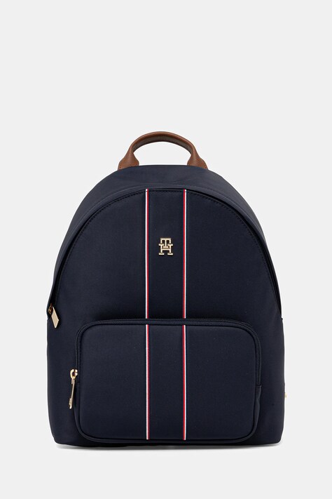 Batoh Tommy Hilfiger dámský, tmavomodrá barva, malý, s aplikací, AW0AW17651