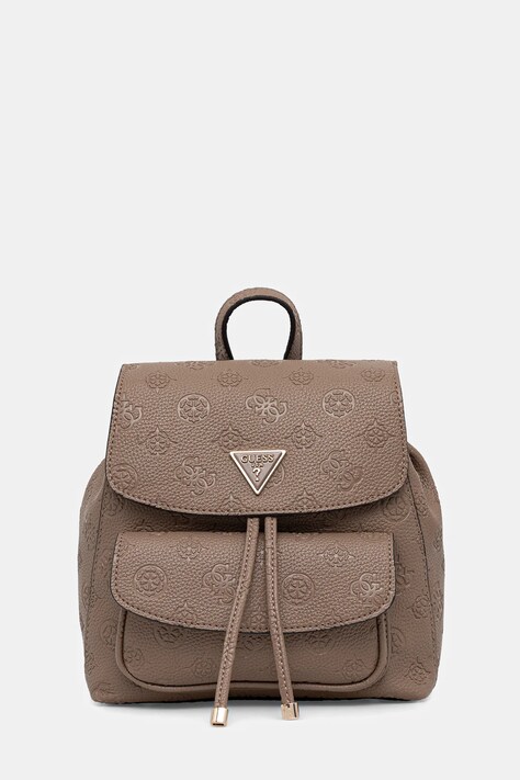 Guess plecak CRESIDIA damski kolor beżowy mały z aplikacją HWPD98 88310