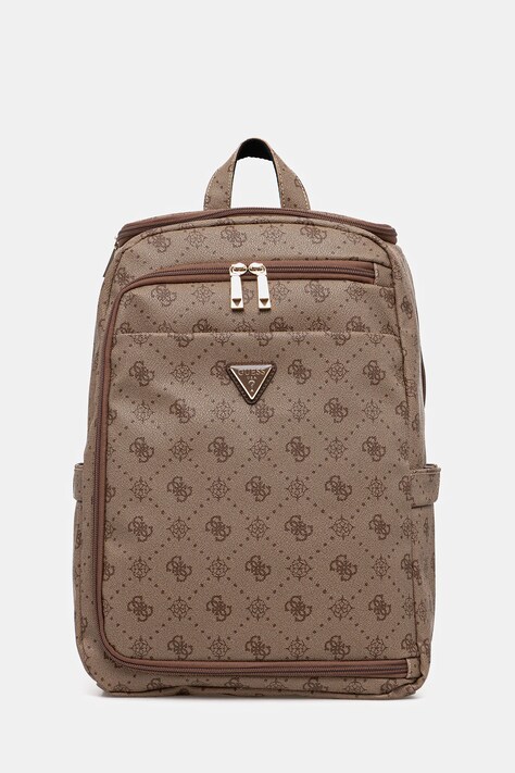 Guess plecak SILIA damski kolor beżowy duży wzorzysty TWGP98 90033