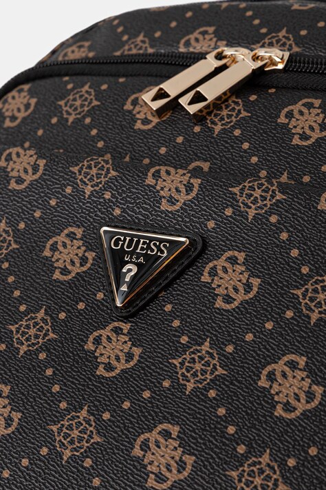 Guess plecak SILIA damski kolor brązowy duży wzorzysty TWGP98 90033