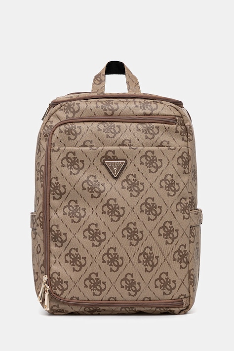 Guess rucsac BERTA culoarea bej, mare, cu imprimeu, TWOB86 88033