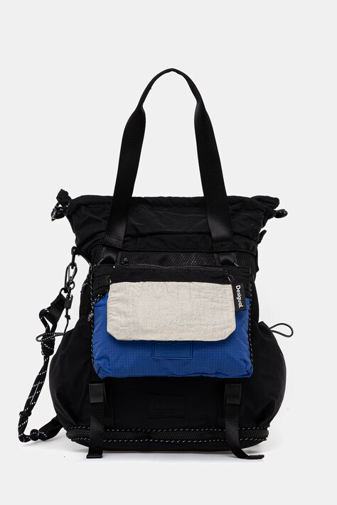 Раница Desigual BASIC MODULAR DISCOV дамска в черно голям размер с изчистен дизайн 25WAKY01